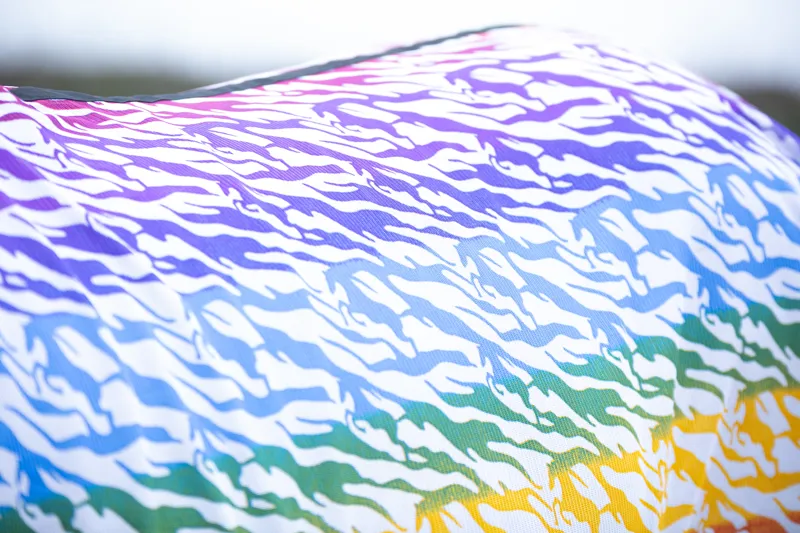 StormX Original Rainbow Zebra Print Fly Rug-3